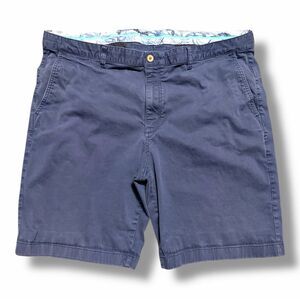 Tommy Bahama Mens Boracay Chino 9" Shorts Size 42 Stretch Navy Flat Front